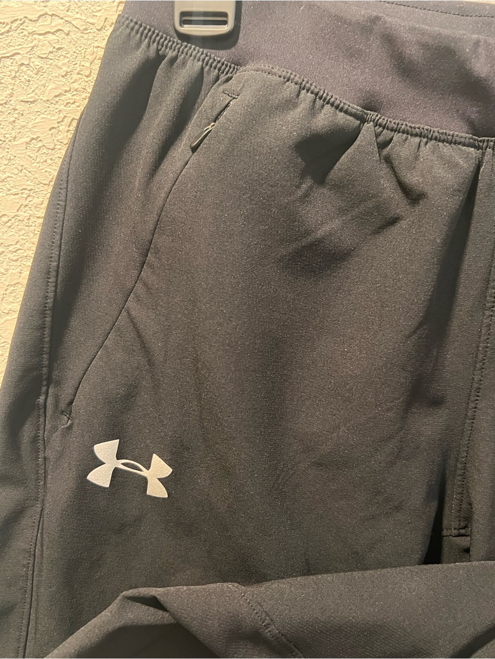 Under Armour Men's Black Athletic Joggers with Silver Logo - Picture 3 of 5